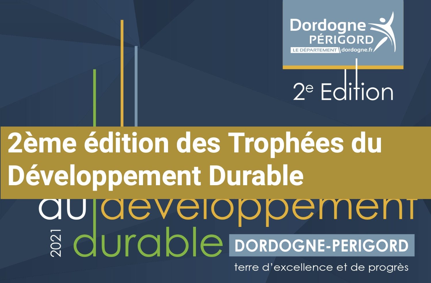 Bannière 2ème édition des Trophées du Développement Durable 2021 Département Dordogne Périgord