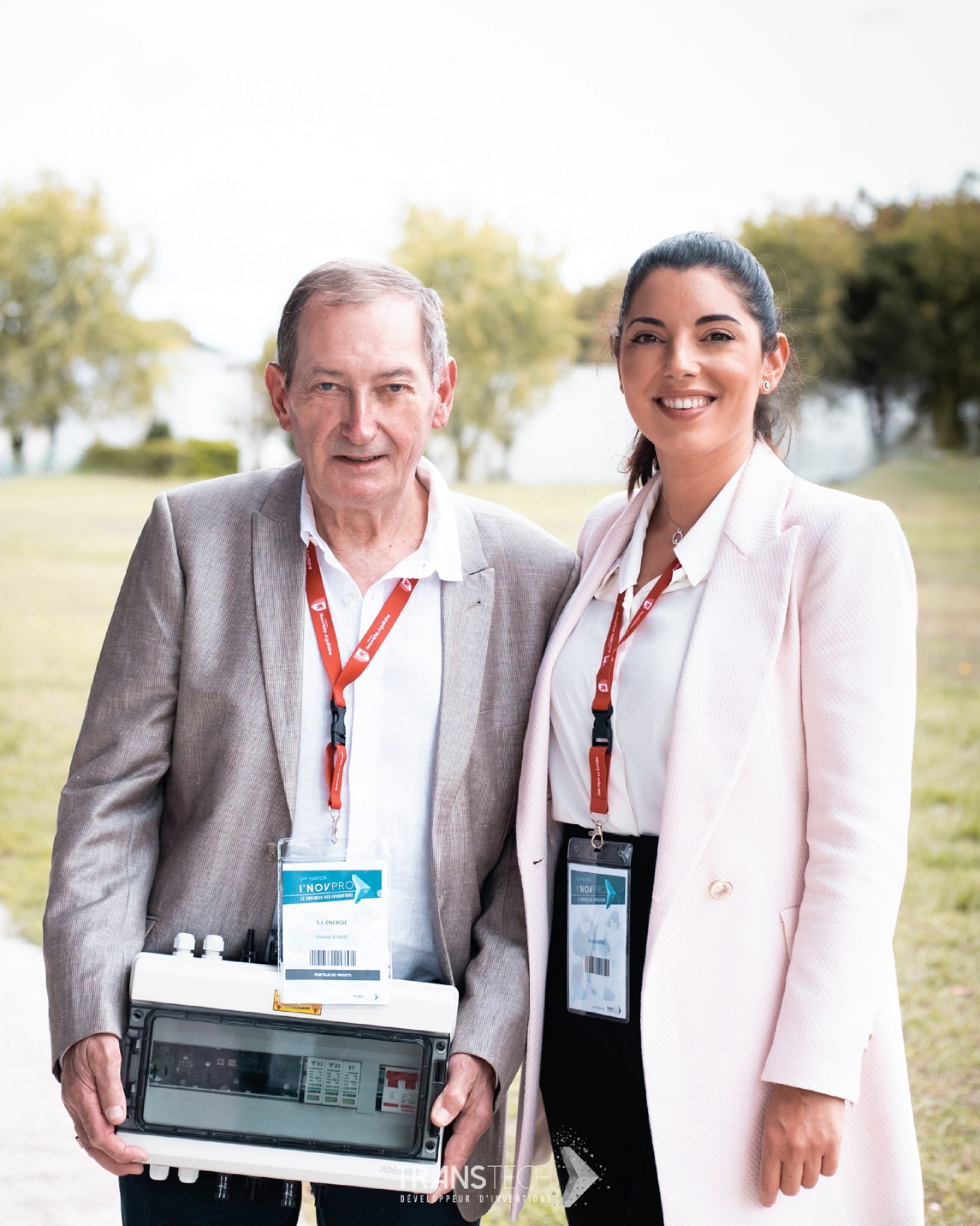 André Borie et Carole Borie représentent S.I. Energie au concours INOV'PRO organisé par Transtech.